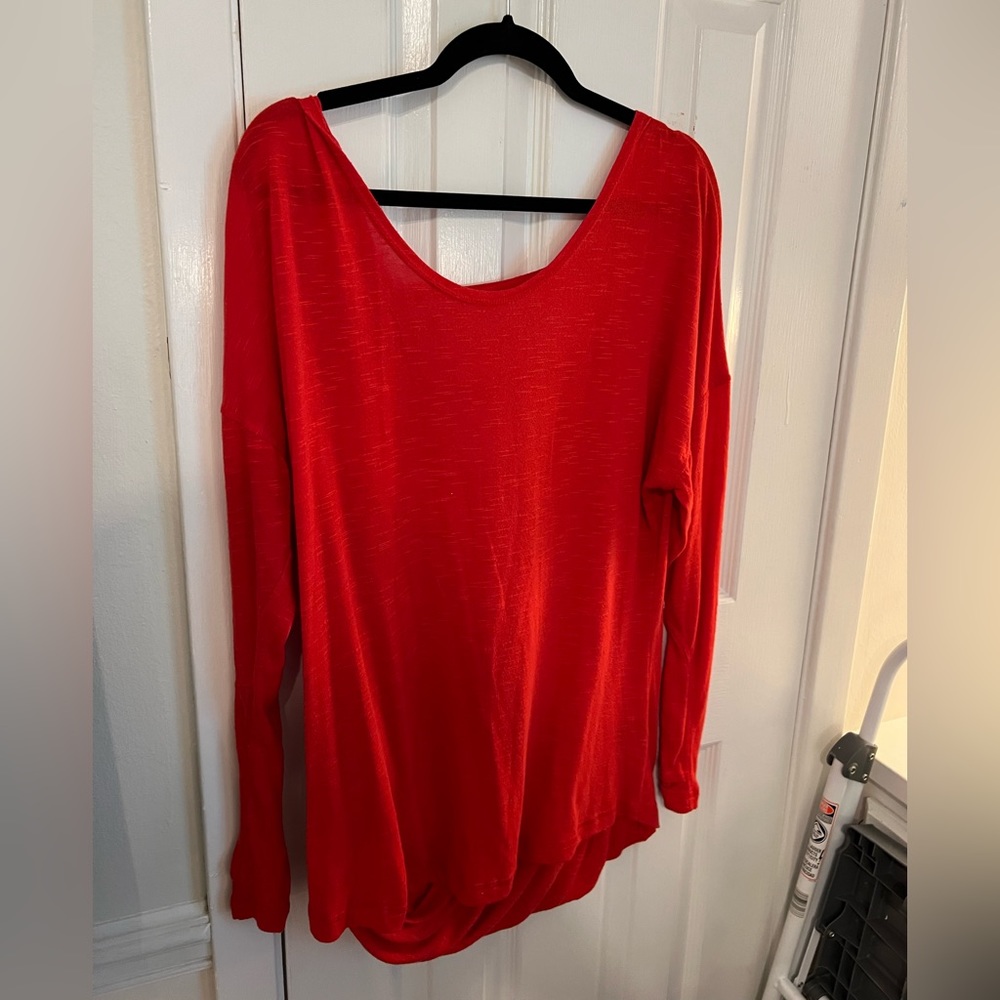Red Zella Open Back Top